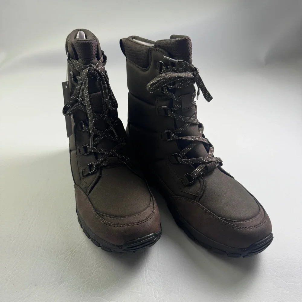 NWT Lands End Expedition Trail Waterproof Snow Boots Winter Mens Brown 11M